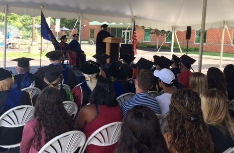 students, faculty and staff attending Convocation