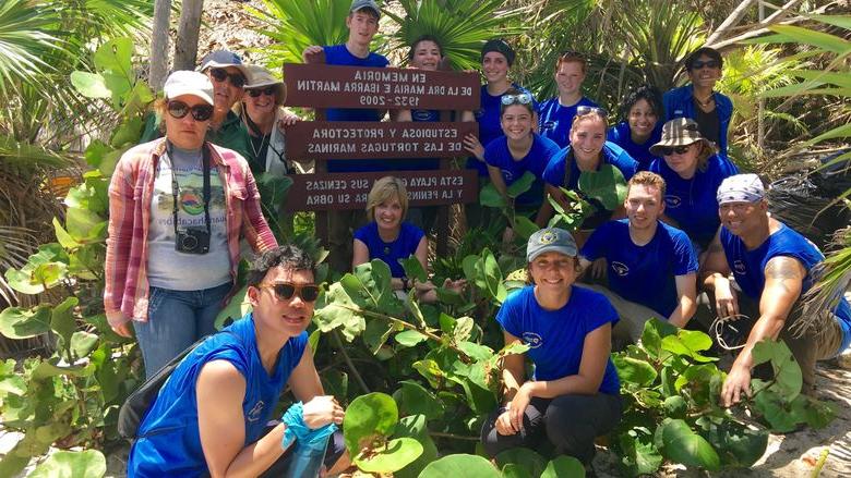 group of students and professors in Cuba forest