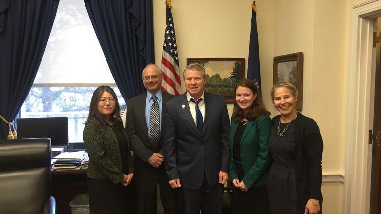 four people with congressman dent