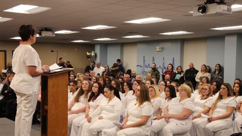 Group of practical nursing graduates